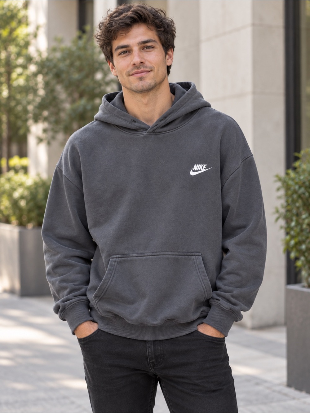 Nike Charcoal Gray Pullover Hoodie
